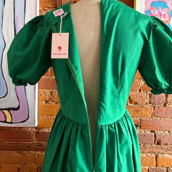 Lisa Says Gah! Emerald green Toganga Midi Dress size L, NWT - Picture 9 of 16